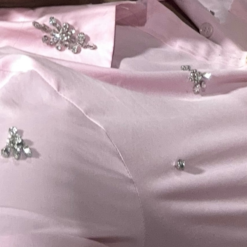 ZARA Short + Top - Rhinestone Jeweled Pink Matching Set - Picture 5 of 6